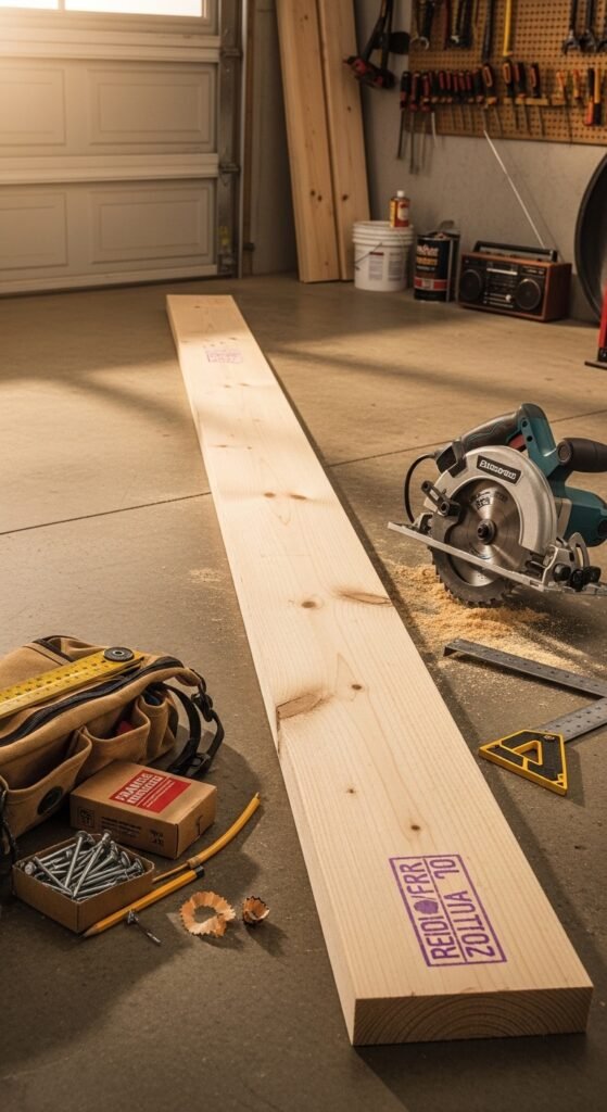 A Standard 2×4 Lumber Board