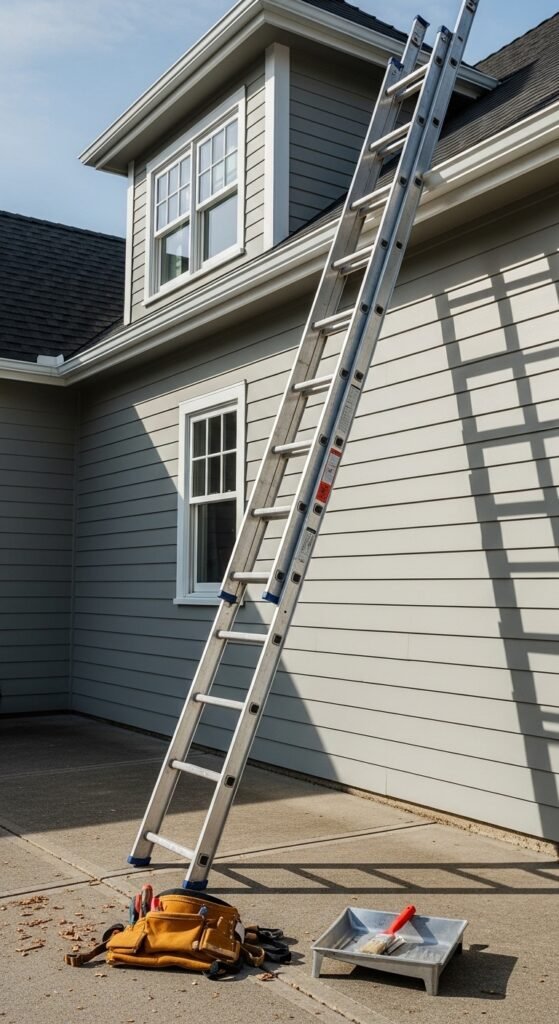 A 20-Foot Extension Ladder (Fully Extended)