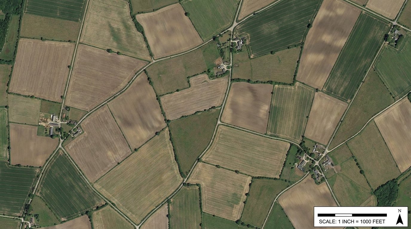 aerial view showing how big 800 acres looks from above