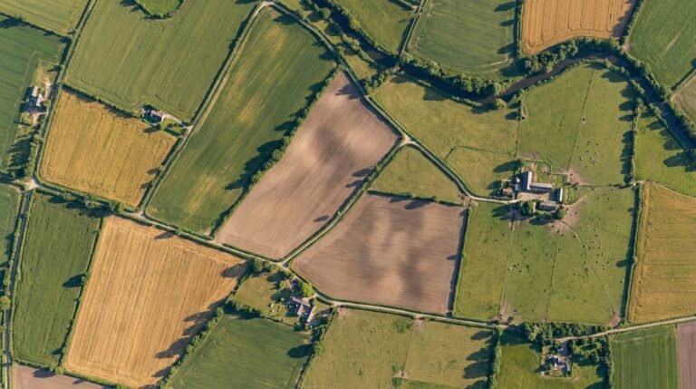 aerial view showing how big 700 acres looks from above