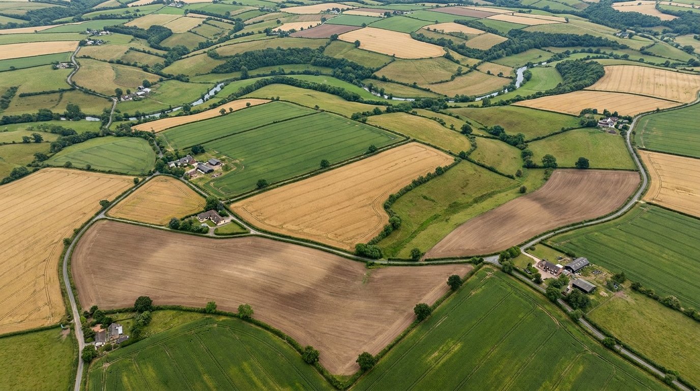 aerial view showing how big 600 acres looks from above