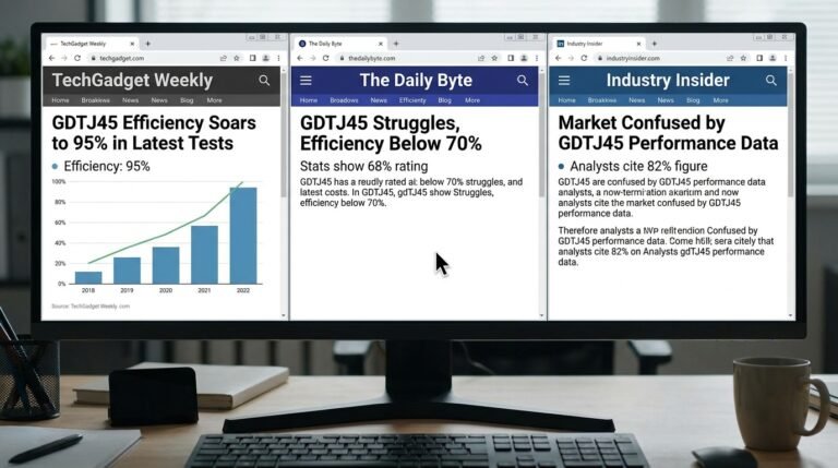 GDTJ45 builder software fake articles with conflicting claims side by side