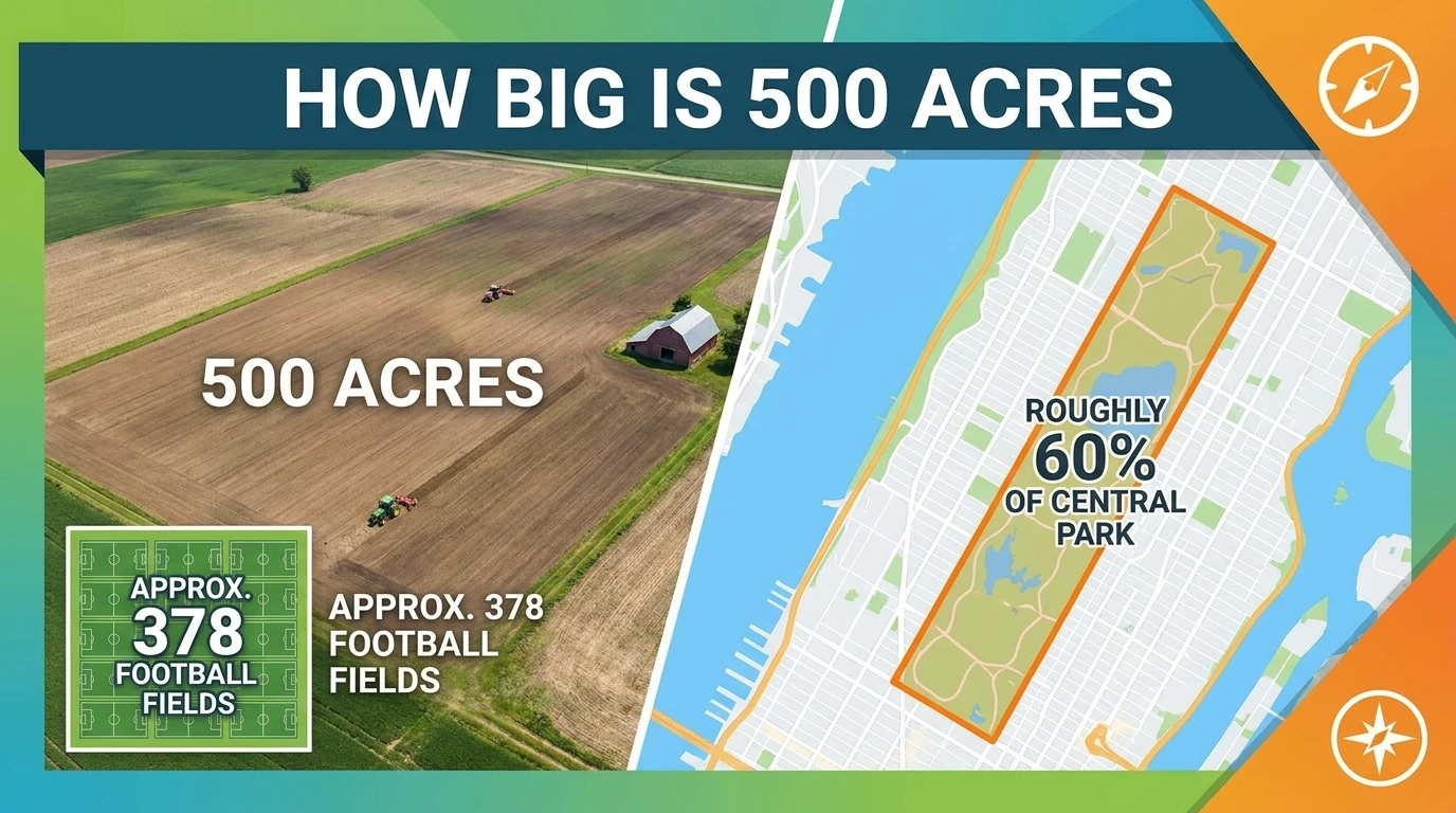 How Big Is 500 Acres